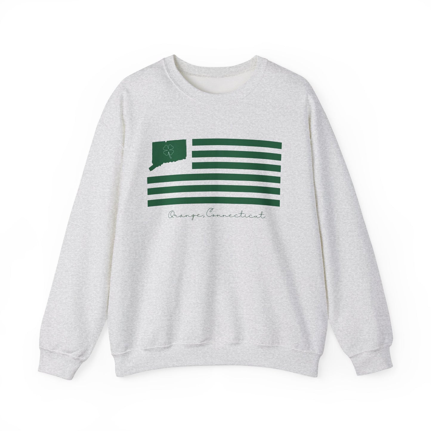 Orange Connecticut St. Patrick’s Day Flag Unisex Heavy Blend™ Crewneck Sweatshirt