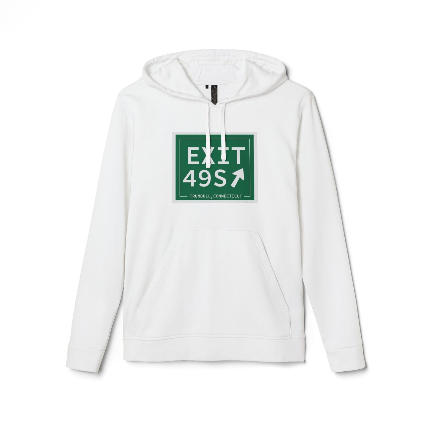 Vintage Exit 49S  Merritt Parkway Sign adidas Unisex Fleece Hoodie