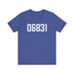 06831 - Greenwich CT Zip Code Unisex Jersey Short Sleeve T-Shirt