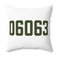 06063 Barkhamsted Connecticut Zip Code Polyester Square Pillow