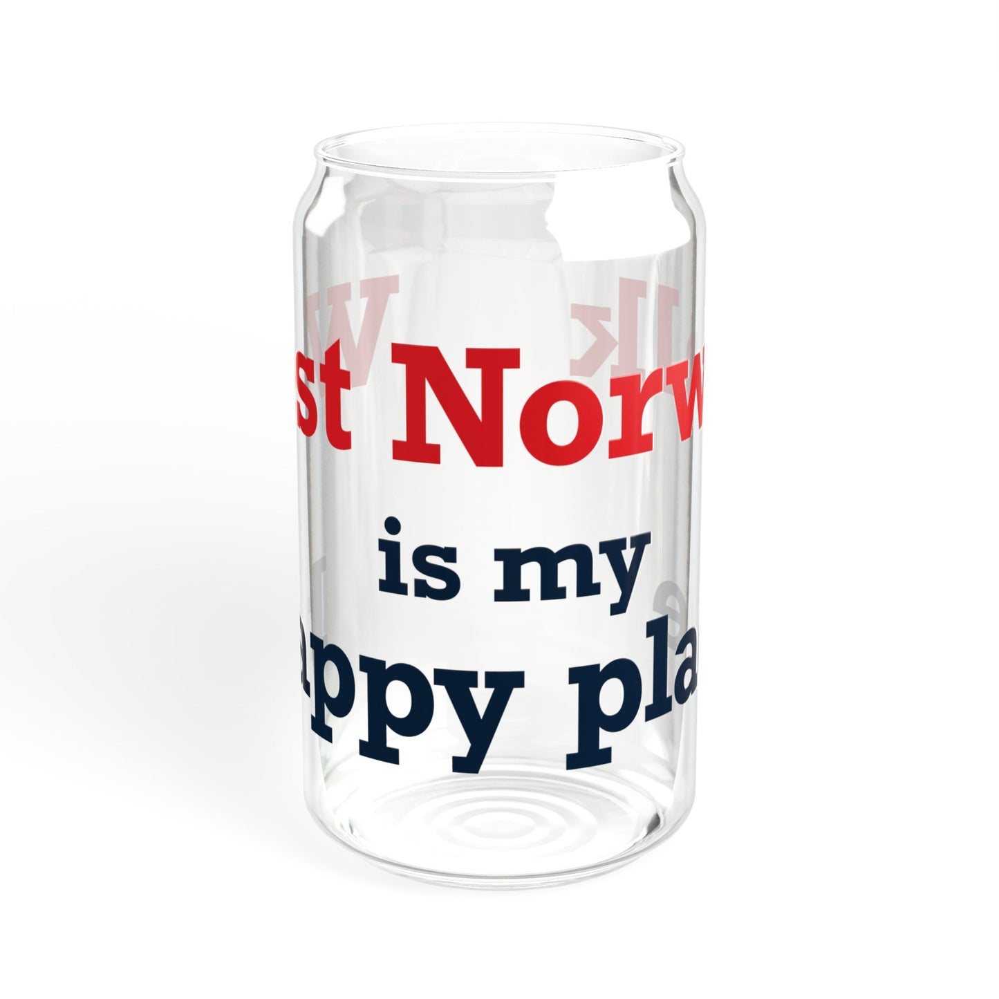 West Norwalk is My Happy Place Sipper Glass, 16oz