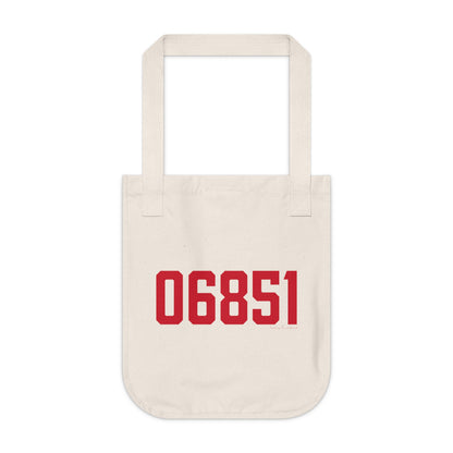 06851 Norwalk Connecticut Zip Code Organic Canvas Tote Bag