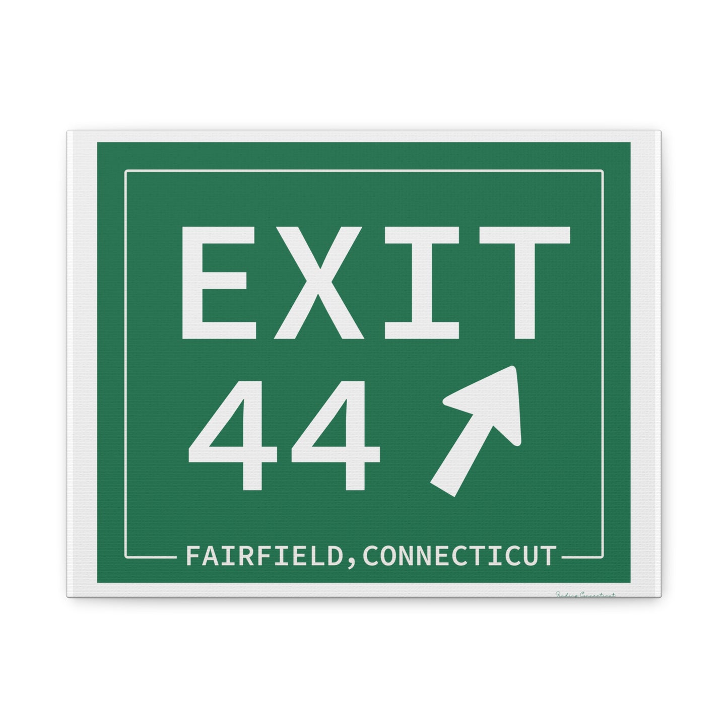 Vintage Exit 44 Merritt Parkway Sign Matte Canvas, Stretched, 1.25"