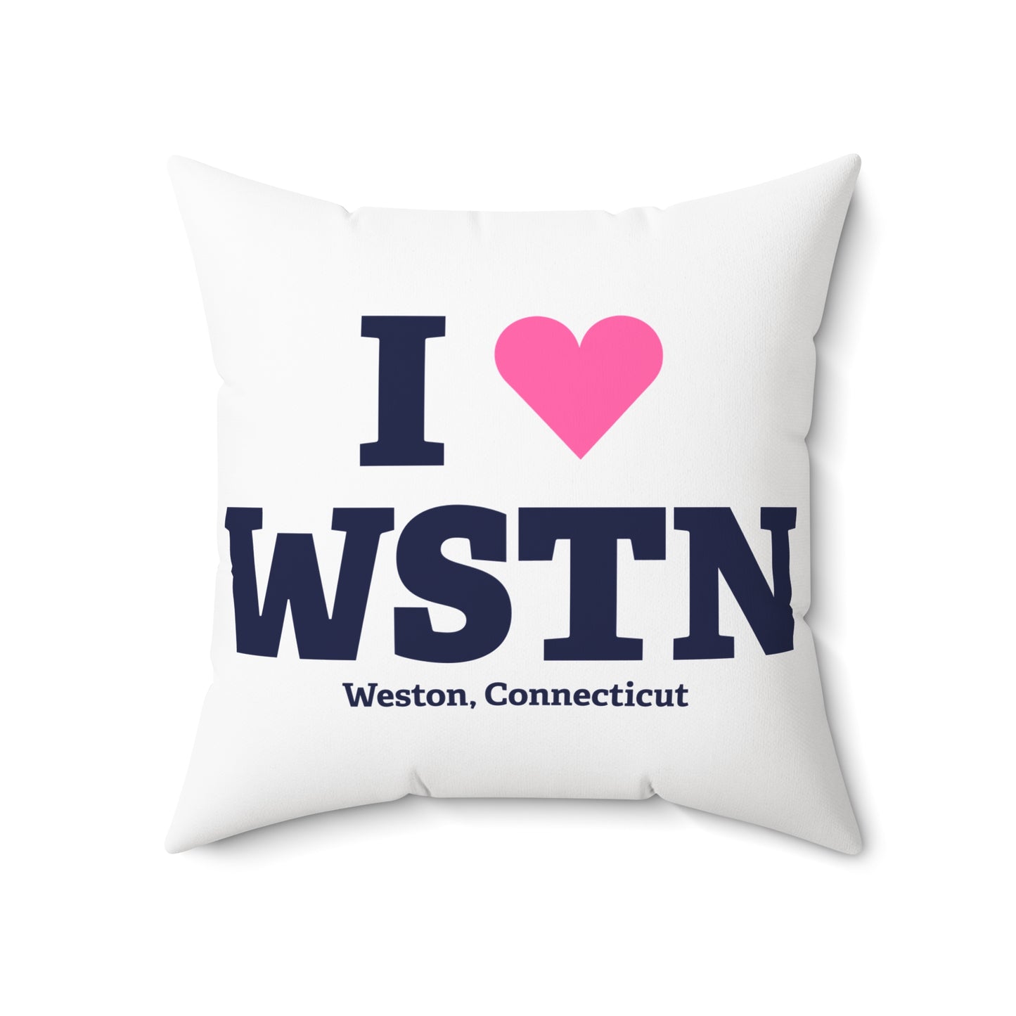 I Heart WSTN Spun Polyester Square Pillow