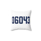 06043 Bolton Connecticut Zip Code Spun Polyester Square Pillow