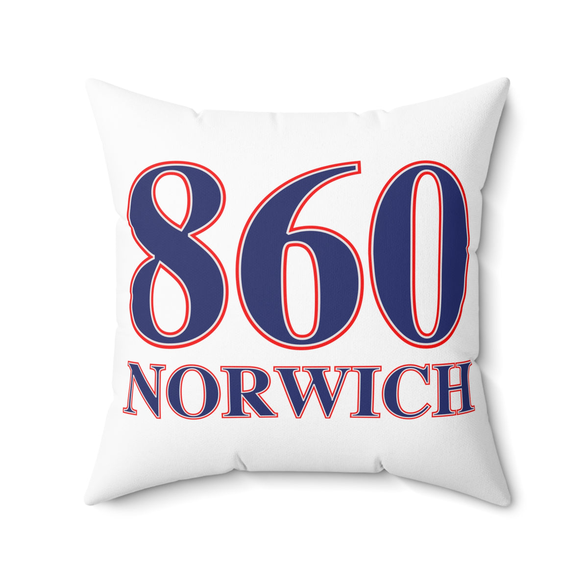 860 Norwich Red, White & Blue Spun Polyester Square Pillow