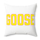 Goose Zip Code Yellow & Pink Spun Polyester Square Pillow
