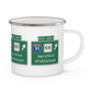 Vintage WCP Exit 68-NE Sign Enamel Camping Mug