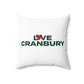 Love Cranbury Spun Polyester Square Pillow