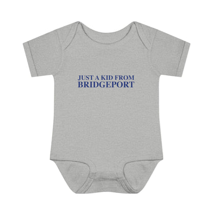 Just a kid from Bridgeport Infant Baby Rib Bodysuit