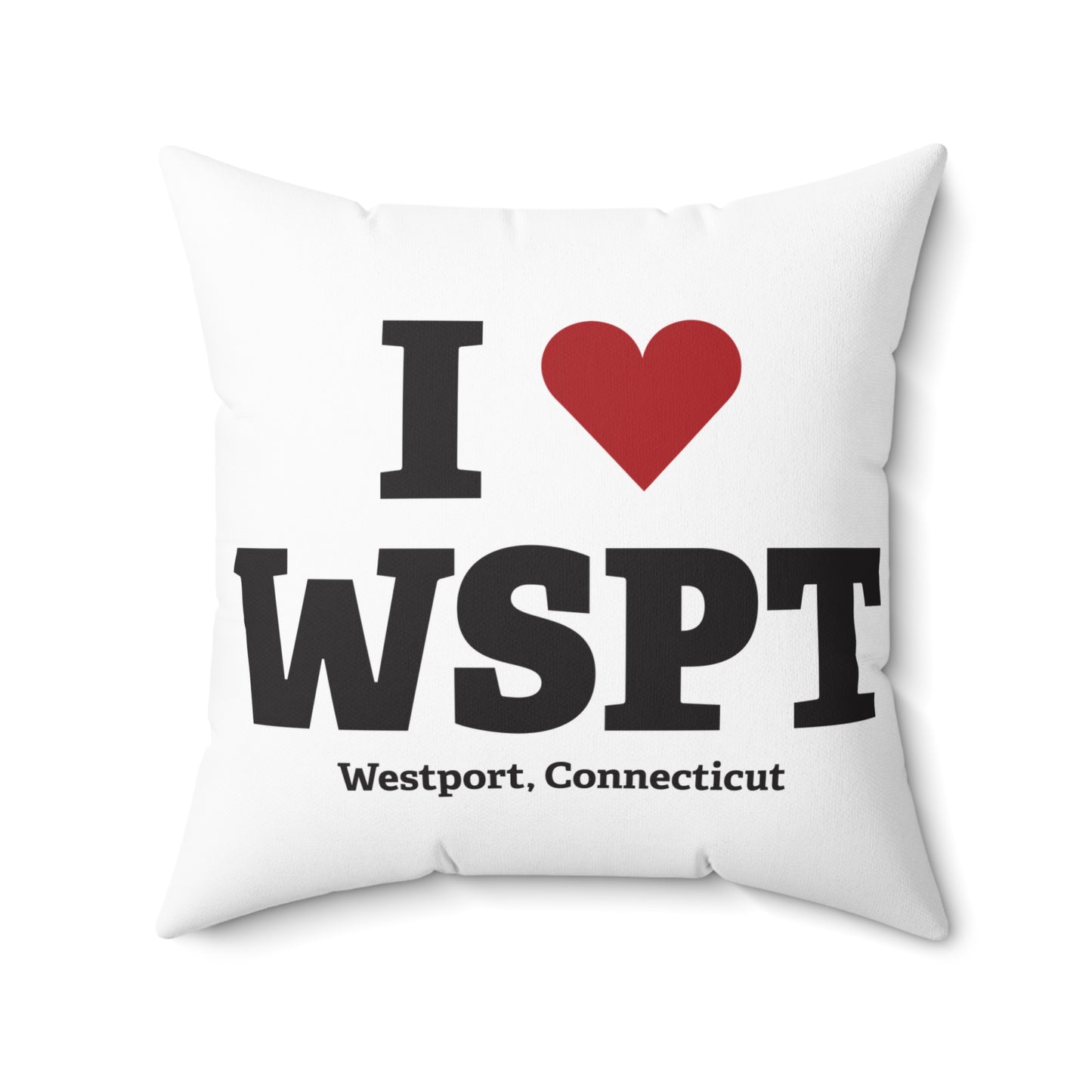 I Heart WSPT Spun Polyester Square Pillow