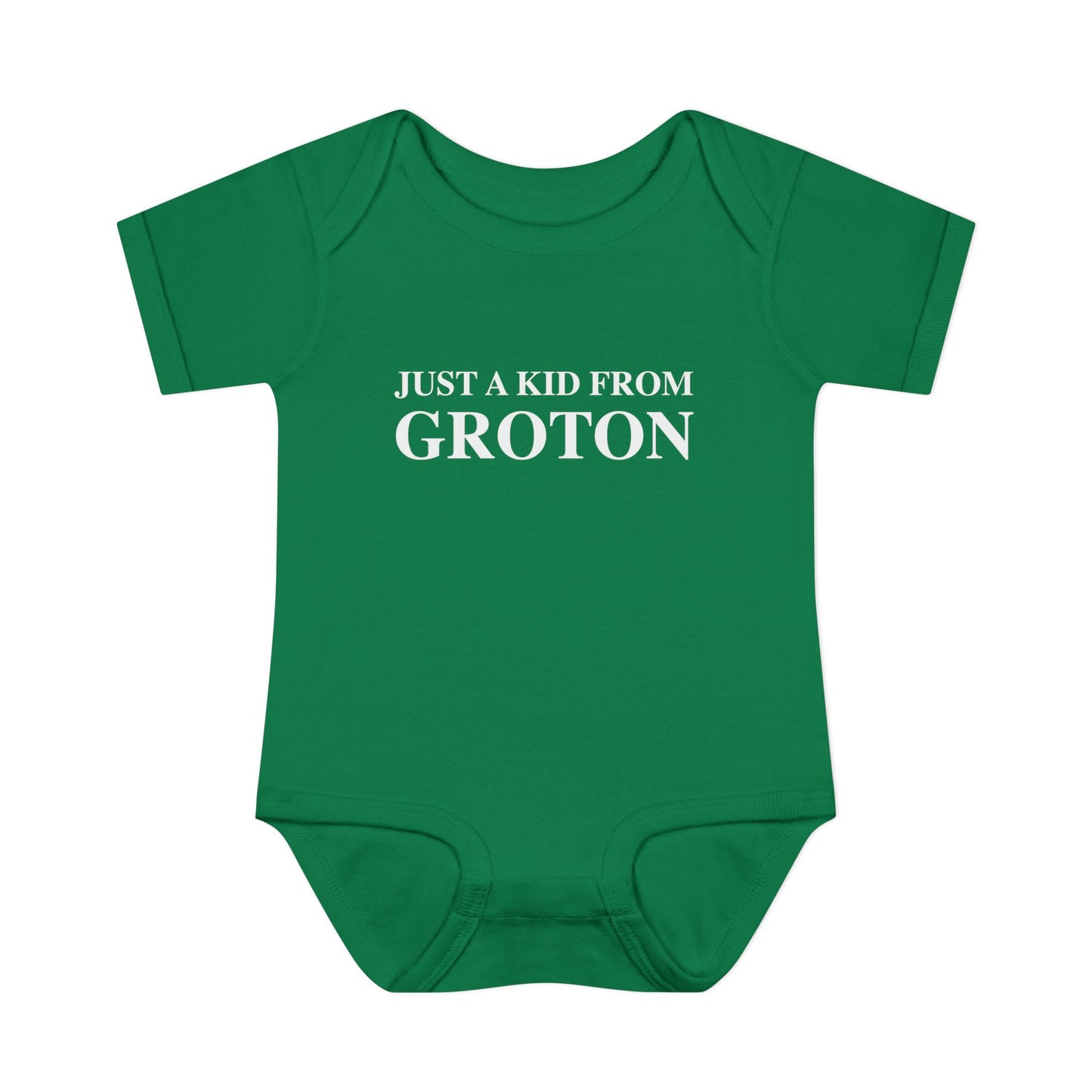 Just a kid from Groton Infant Baby Rib Bodysuit