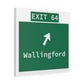Vintage WCP Exit 64 Sign Matte Canvas, Stretched, 1.25"