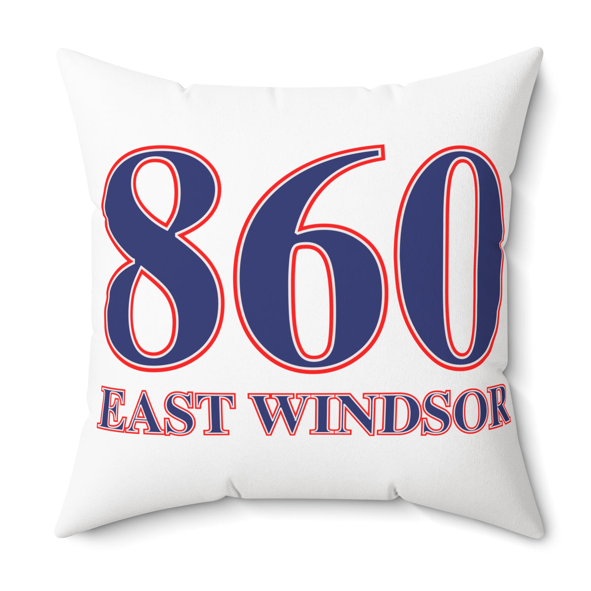 860 East Windsor Red, White & Blue Spun Polyester Square Pillow