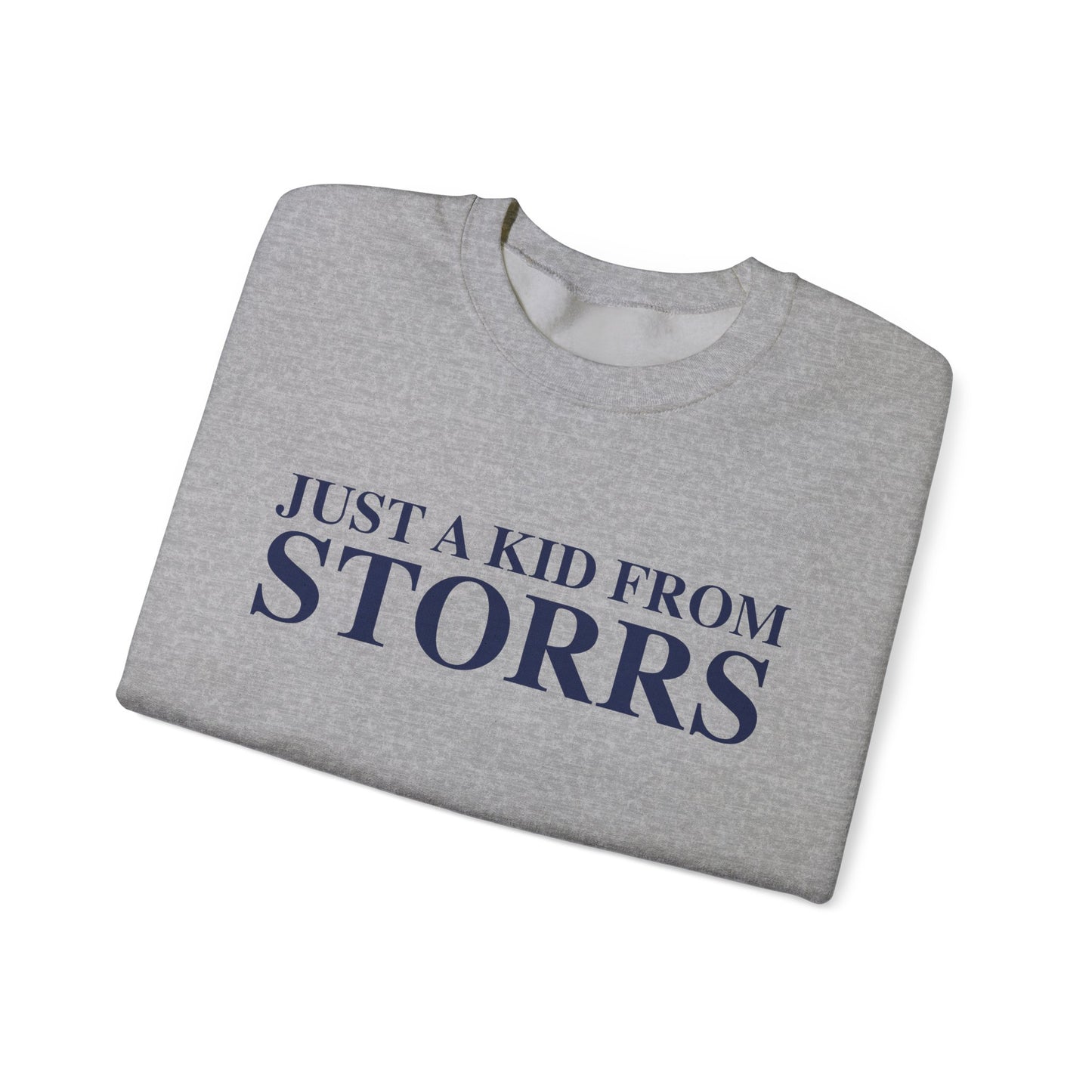 Just a kid from Storrs Unisex Heavy Blend™ Crewneck Sweatshirt
