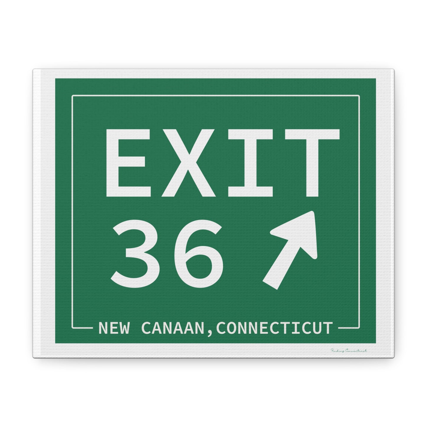 Vintage Exit 36 Merritt Parkway Sign Matte Canvas, Stretched, 1.25"