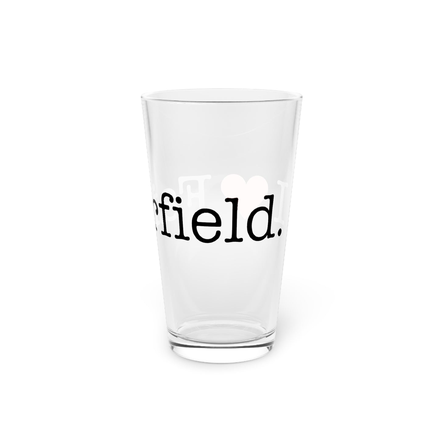I Heart Fairfield. Pint Glass, 16oz