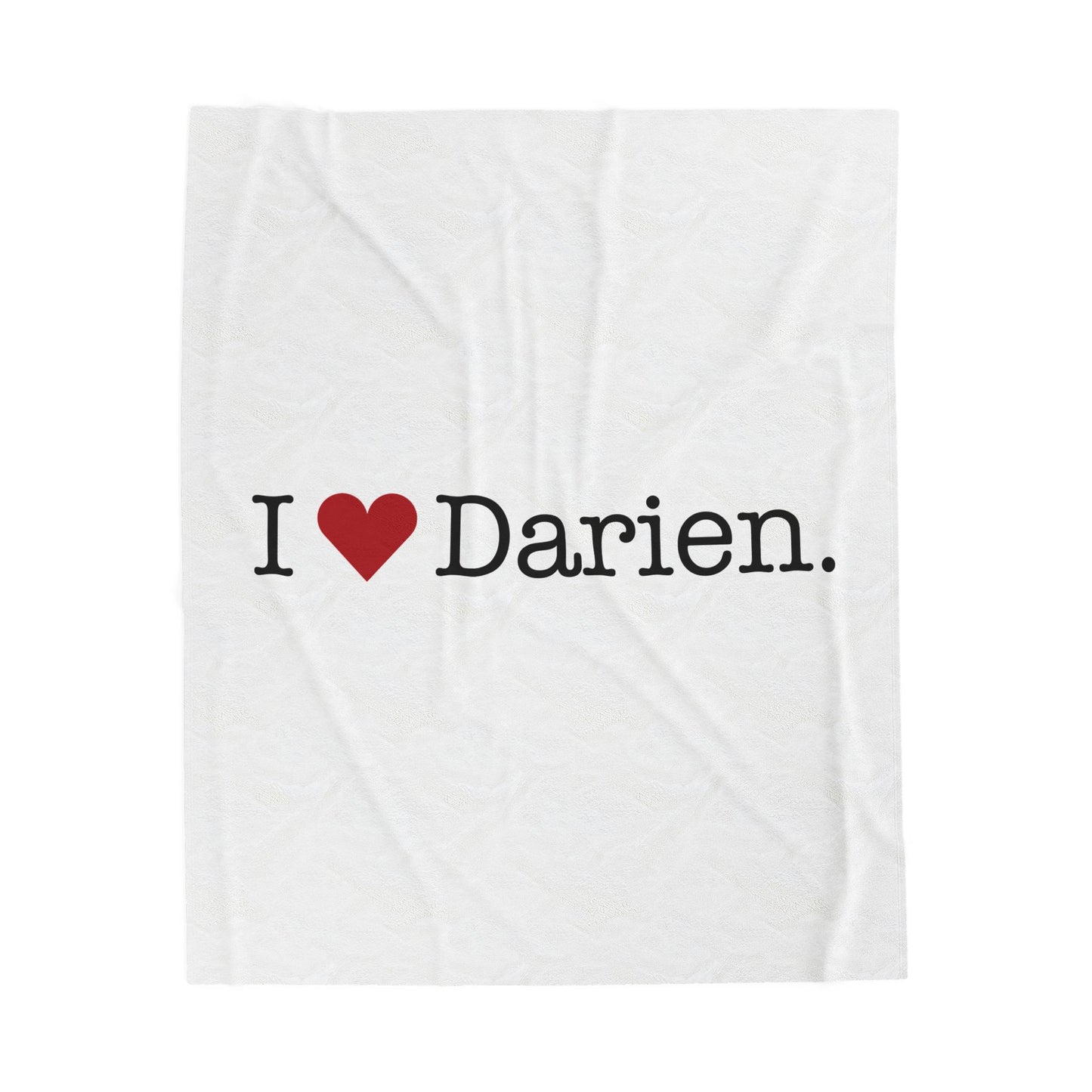 I Heart Darien. Velveteen Plush Blanket