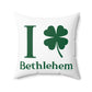 I Clover Bethlehem Spun Polyester Square Pillow