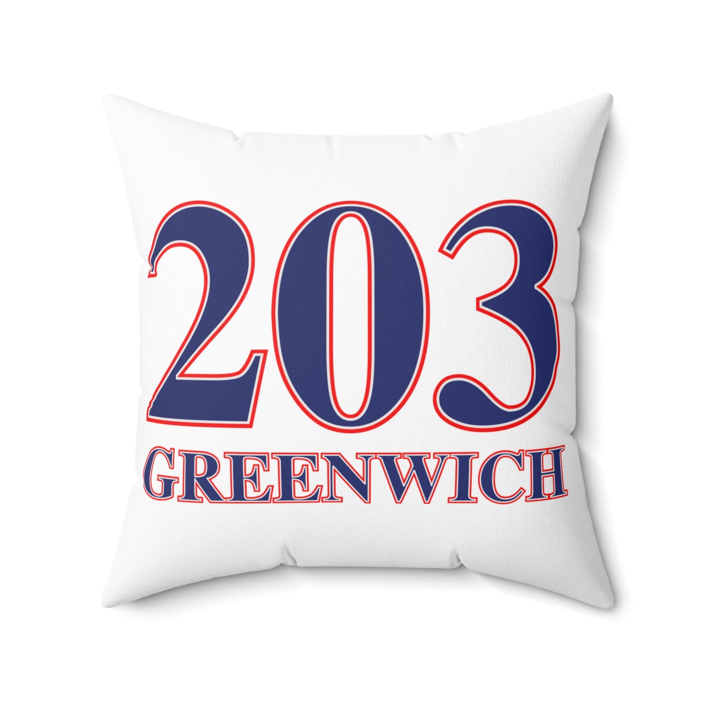 203 Greenwich Red White & Blue Spun Polyester Square Pillow