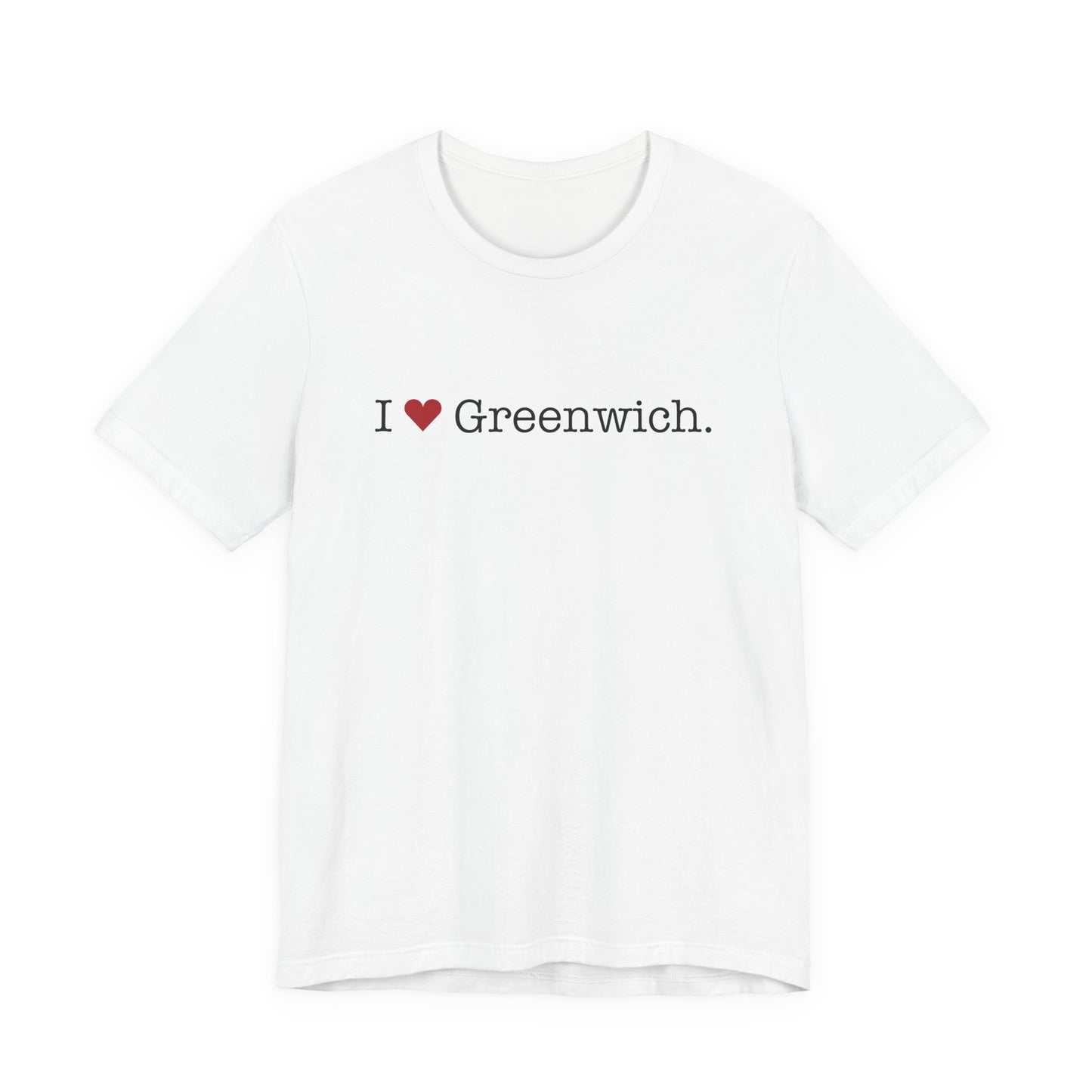I Heart Greenwich. Unisex Jersey Short Sleeve T-Shirt