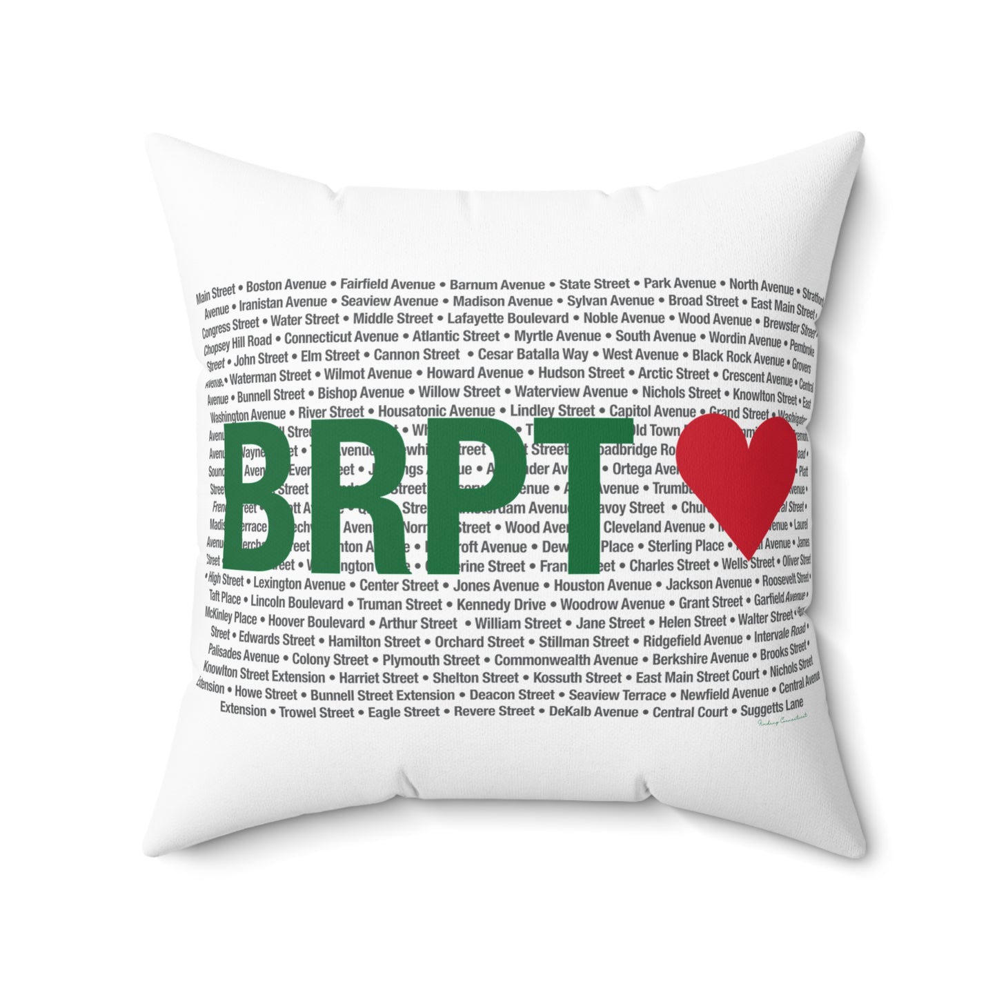 Bridgeport Love Spun Polyester Square Pillow