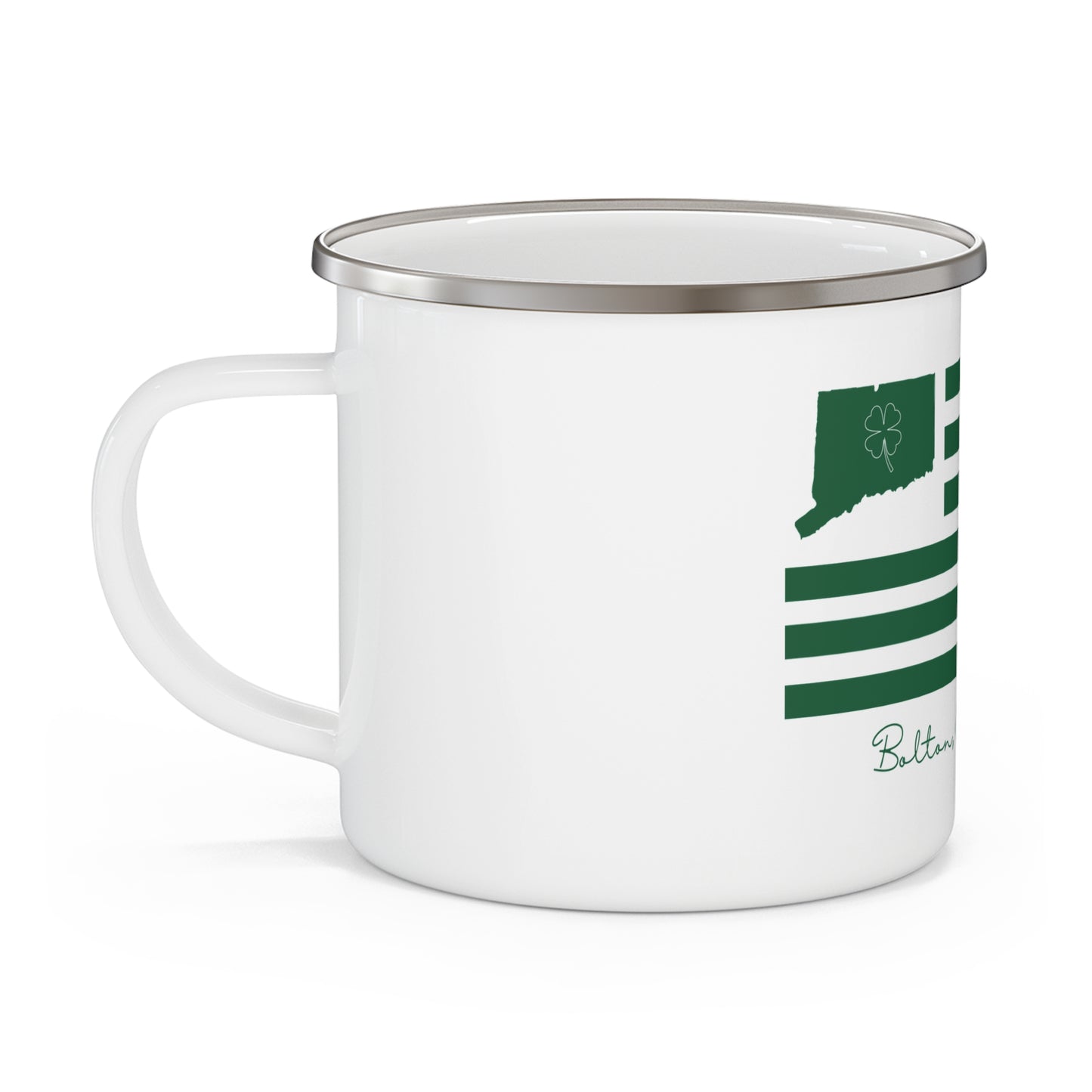 Bolton Connecticut St. Patrick’s Day Flag Enamel Camping Mug