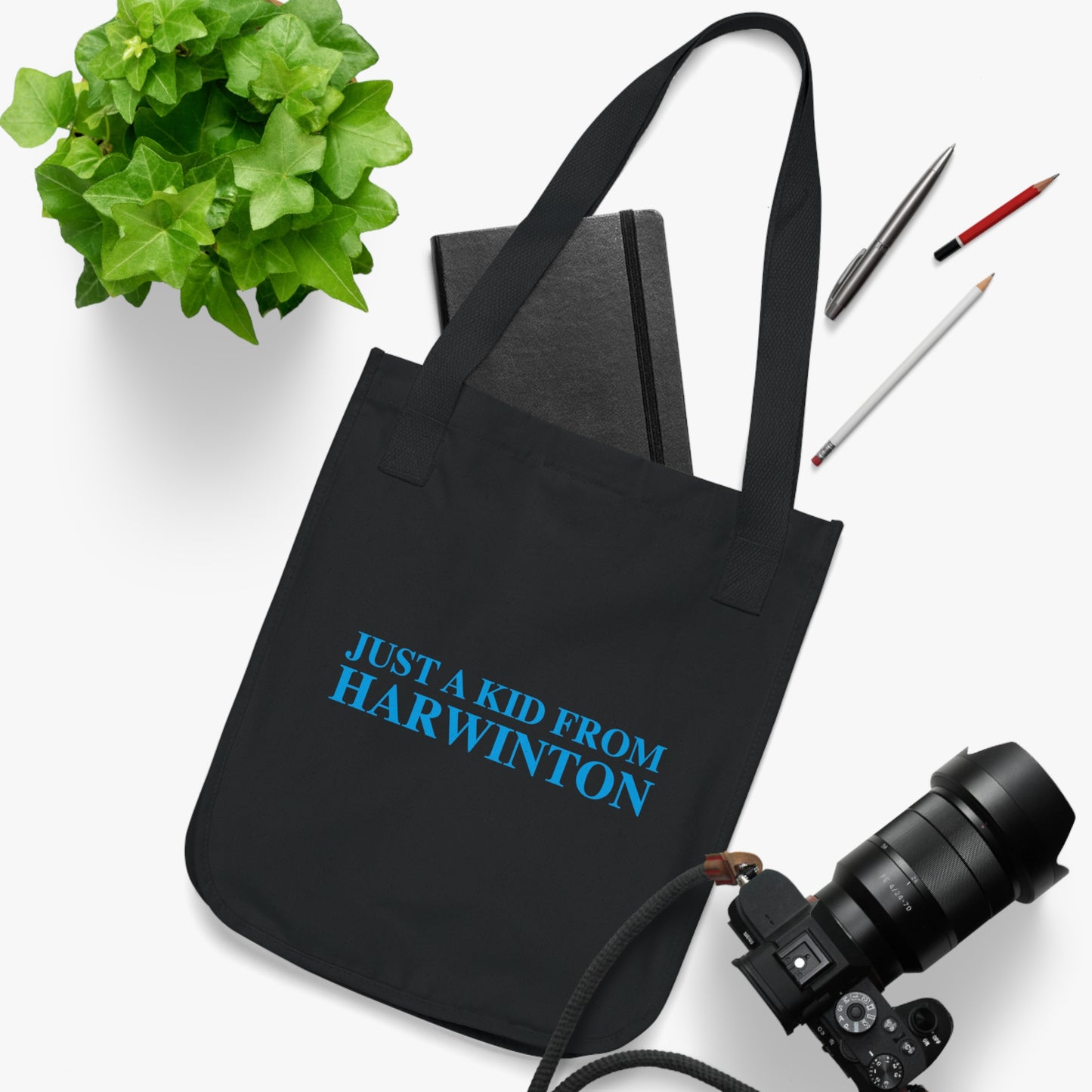 Just a kid from Harwinton Organic Canvas Tote Bag
