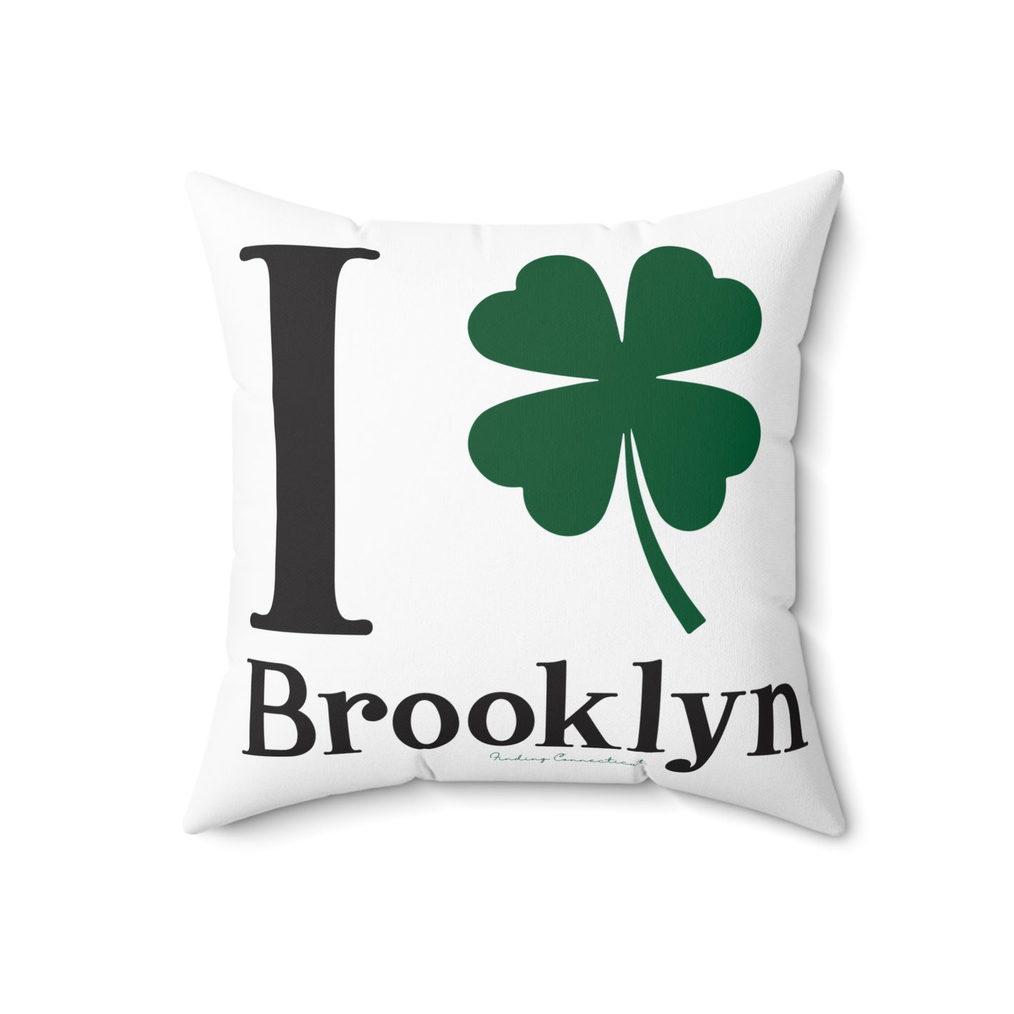 I Clover Brooklyn Spun Polyester Square Pillow