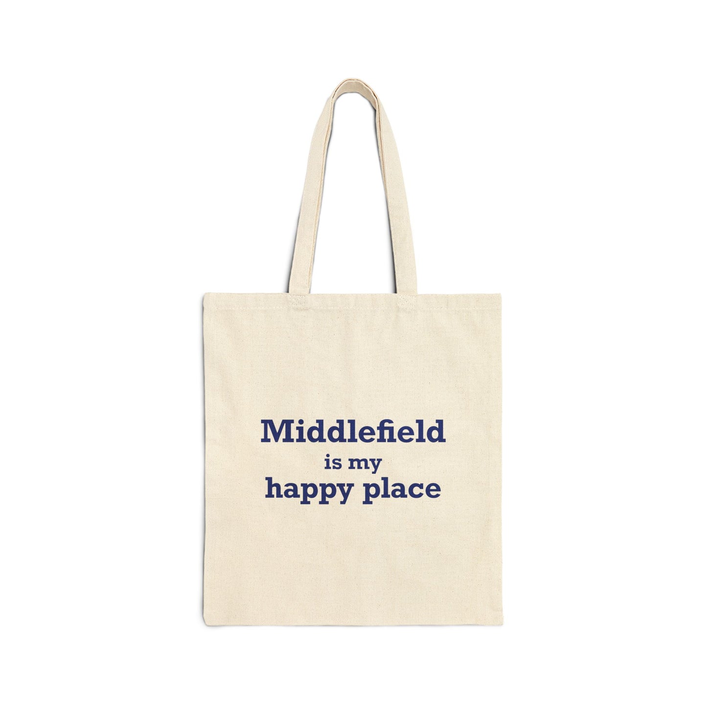 Middlefield is My Happy Place Cotton Canvas Tote Bag
