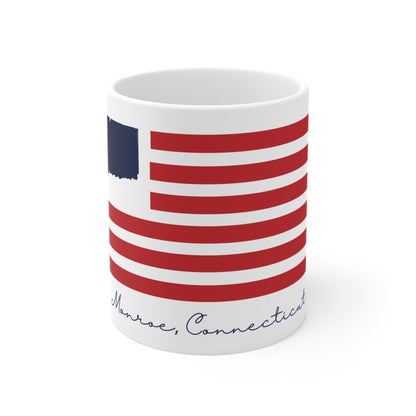 Monroe Connecticut Flag Mug 11oz