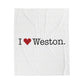 I Heart Weston. Velveteen Plush Blanket