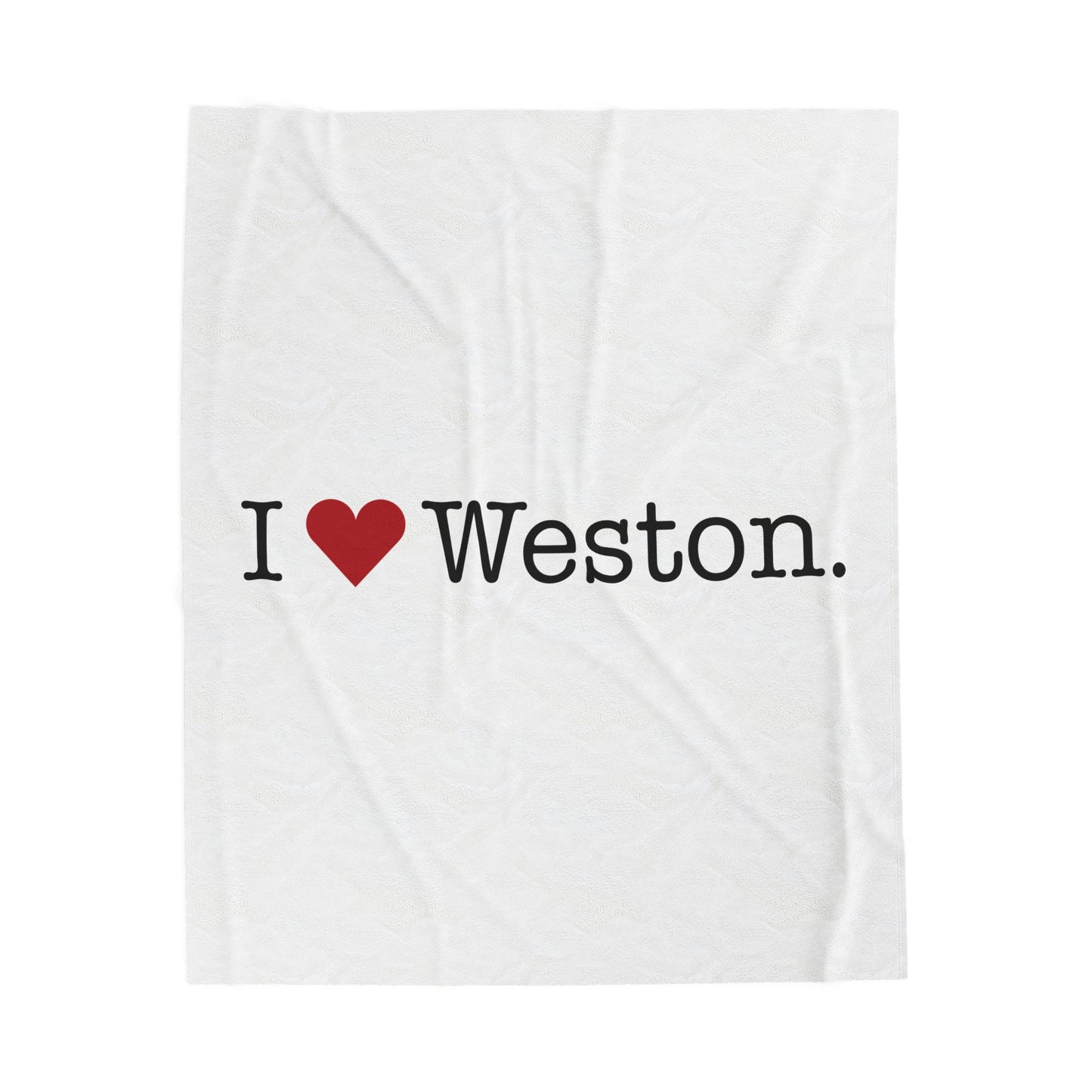 I Heart Weston. Velveteen Plush Blanket
