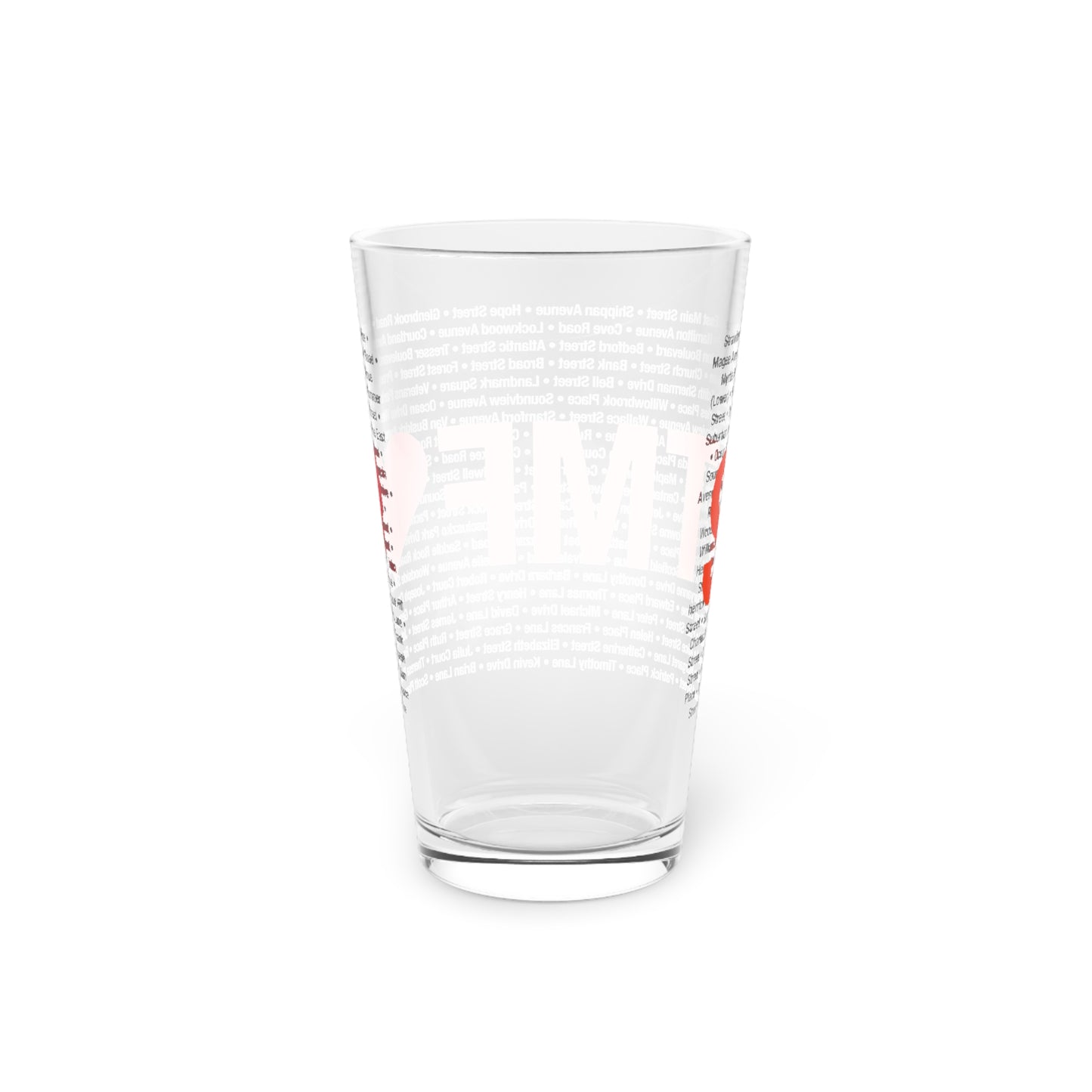Stamford Love Pint Glass, 16oz