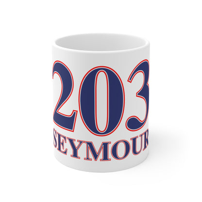 Seymour Red, White & Blue Flag Mug 11oz