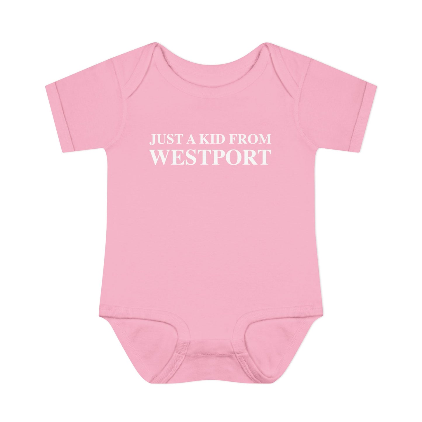 Just a kid from Westport Infant Baby Rib Bodysuit
