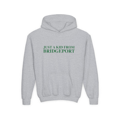 Just a kid from Bridgeport Youth Heavy Blend Hooded Sweatshirt