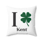 I Clover Kent Spun Polyester Square Pillow