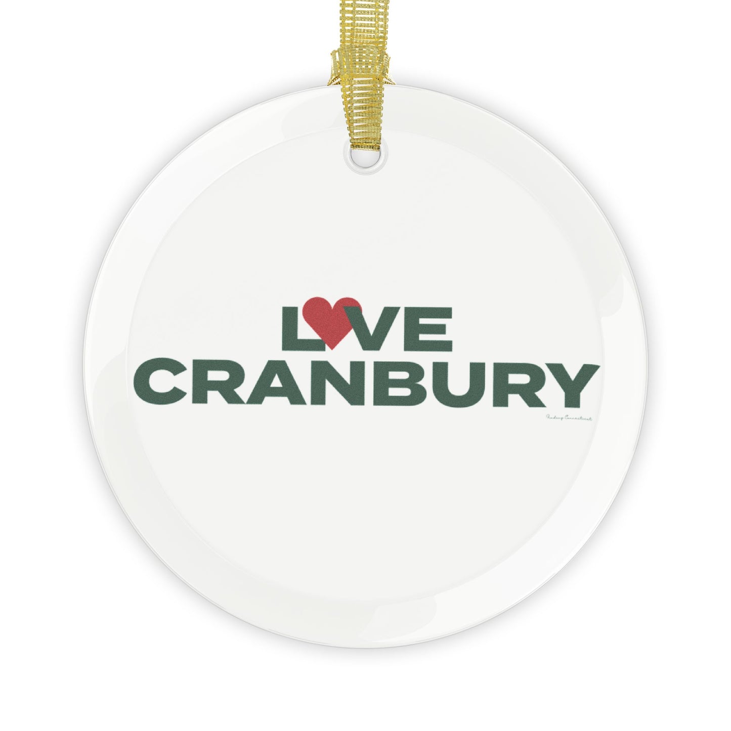 Love Cranbury Glass Ornaments