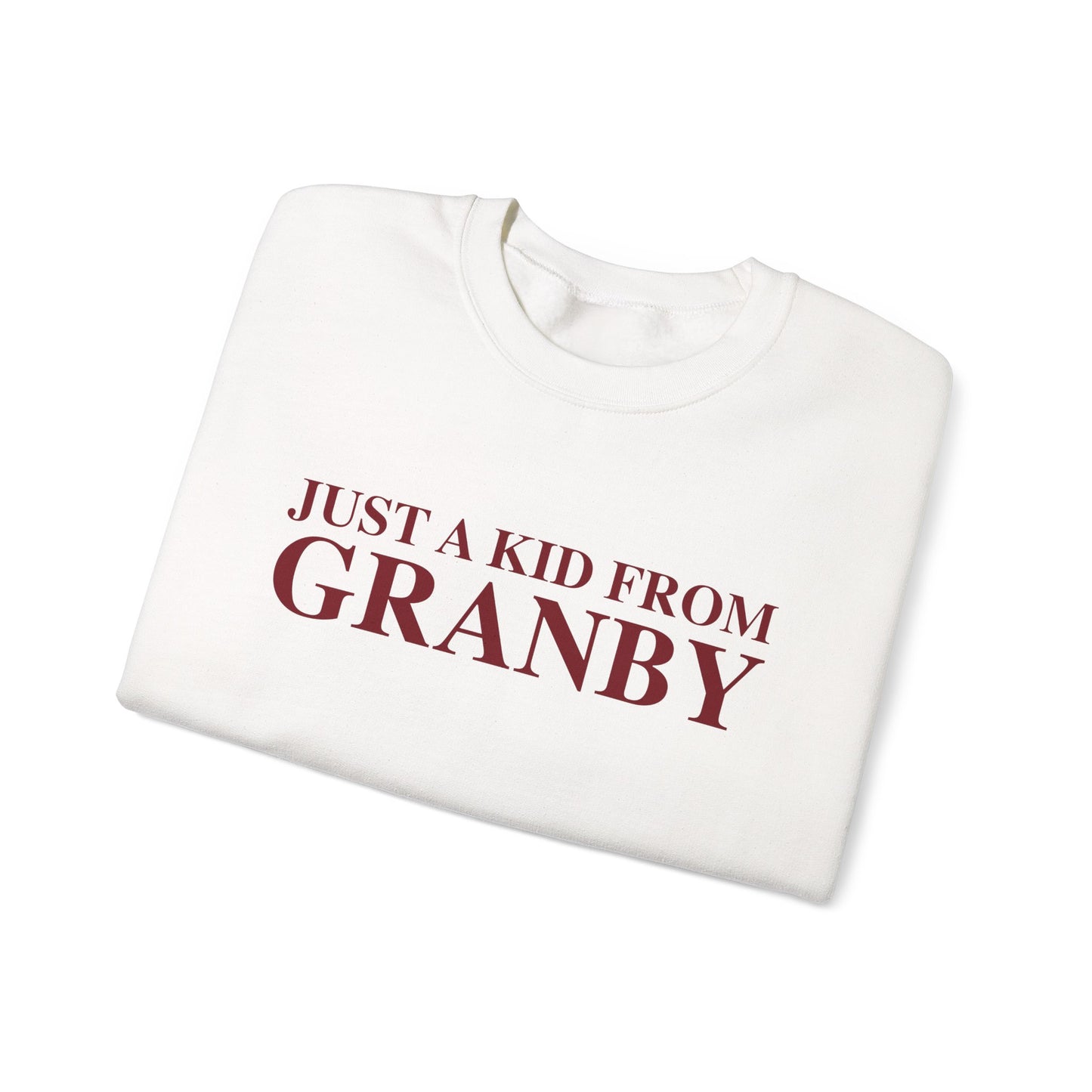 Just a kid from Granby Unisex Heavy Blend™ Crewneck Sweatshirt