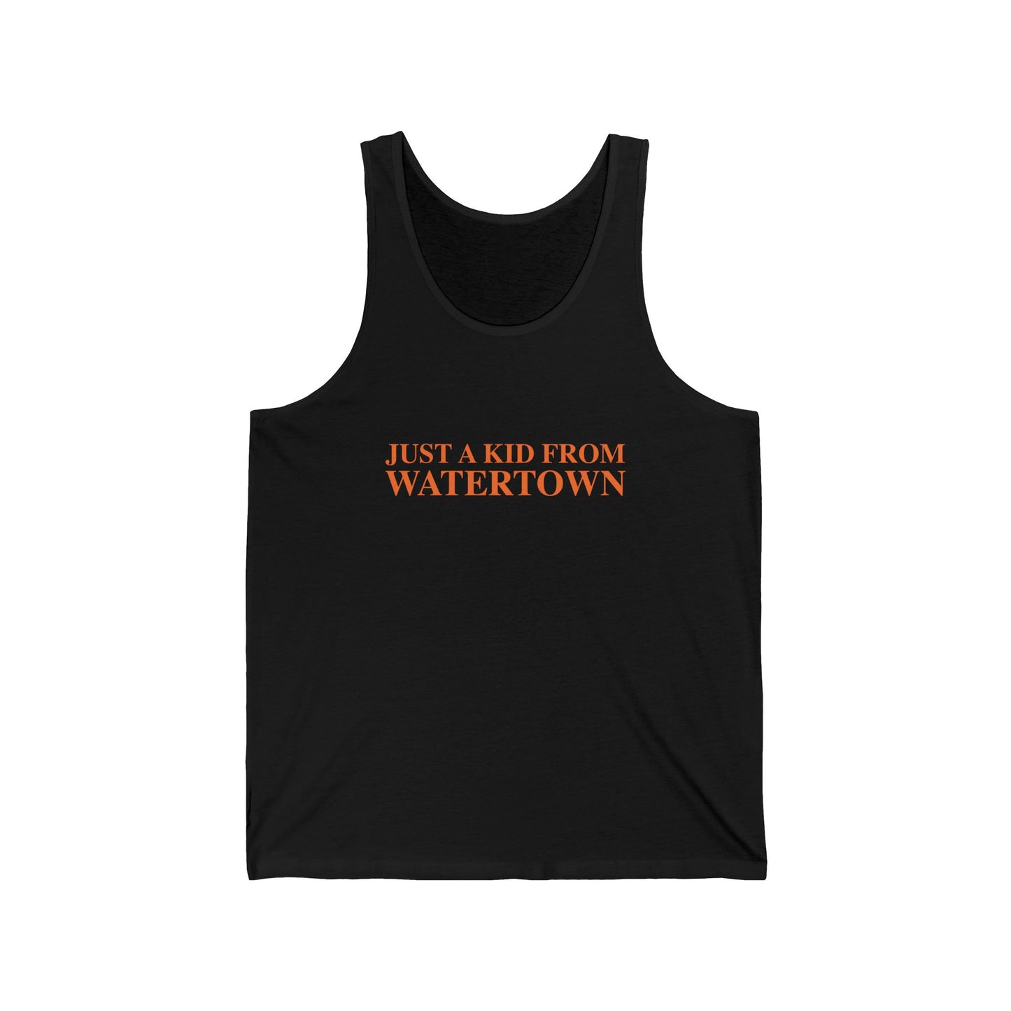 Just a kid from Watertown Unisex Jersey Tank Top