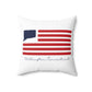 Willington Connecticut Flag Spun Polyester Square Pillow
