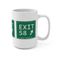 Vintage Exit 58 WCP Sign Mug 15oz