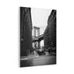 Manhattan Bridge Black and White Matte Canvas, Stretched, 1.25"