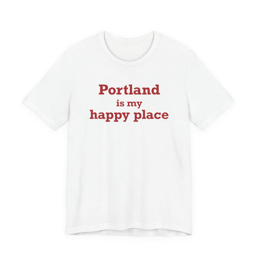 Portland is My Happy Place Unisex Jersey Short Sleeve T-Shirt