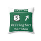 Vintage WCP Exit 66 Sign Spun Polyester Square Pillow