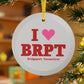 I Heart BRPT Glass Ornaments