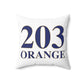 203 Orange Polyester Square Pillow