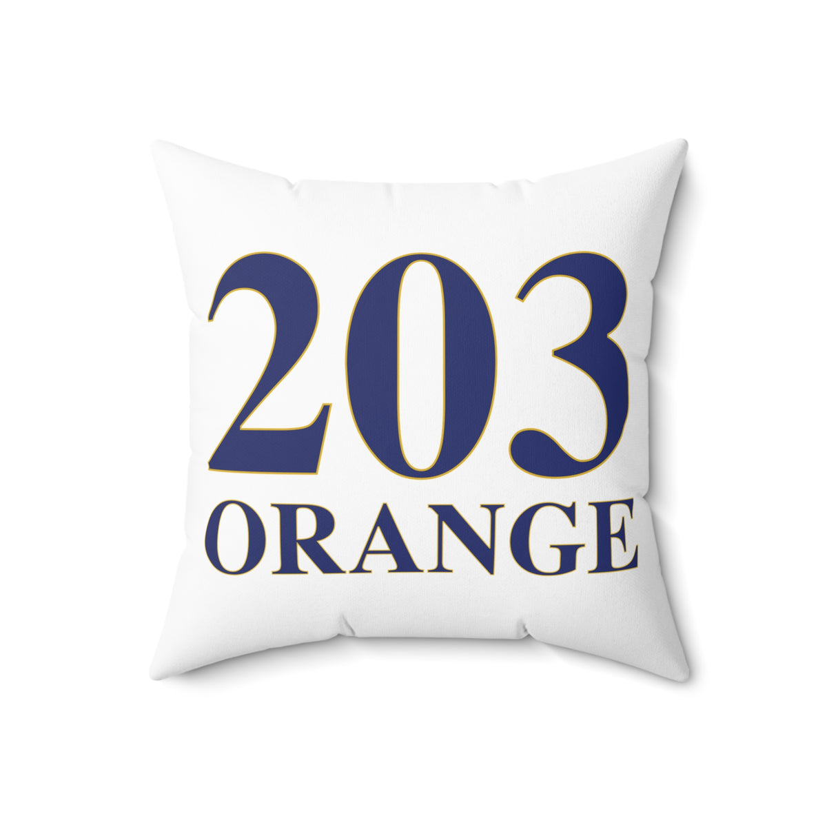 203 Orange Polyester Square Pillow