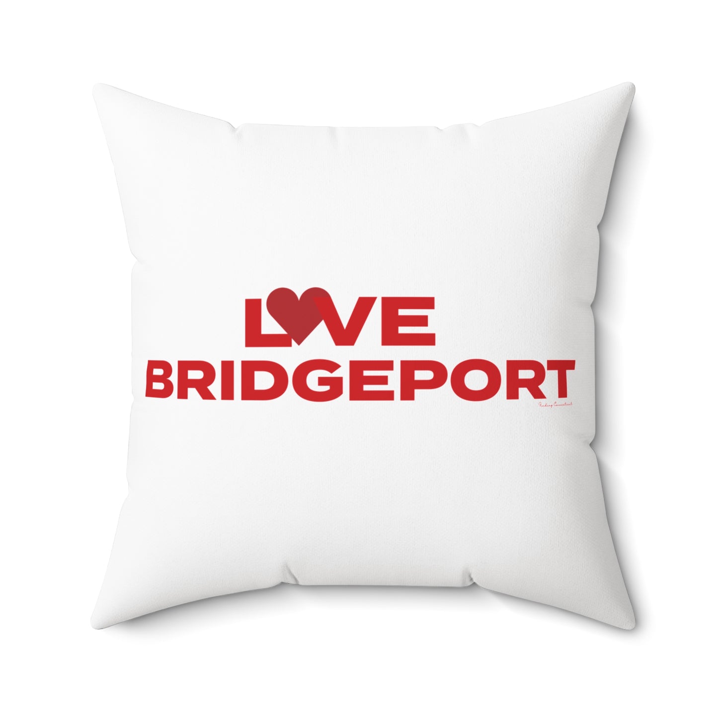 Love Bridgeport Spun Polyester Square Pillow